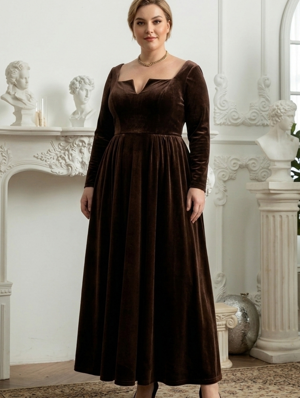 Renaissance Brown Velvet Dress